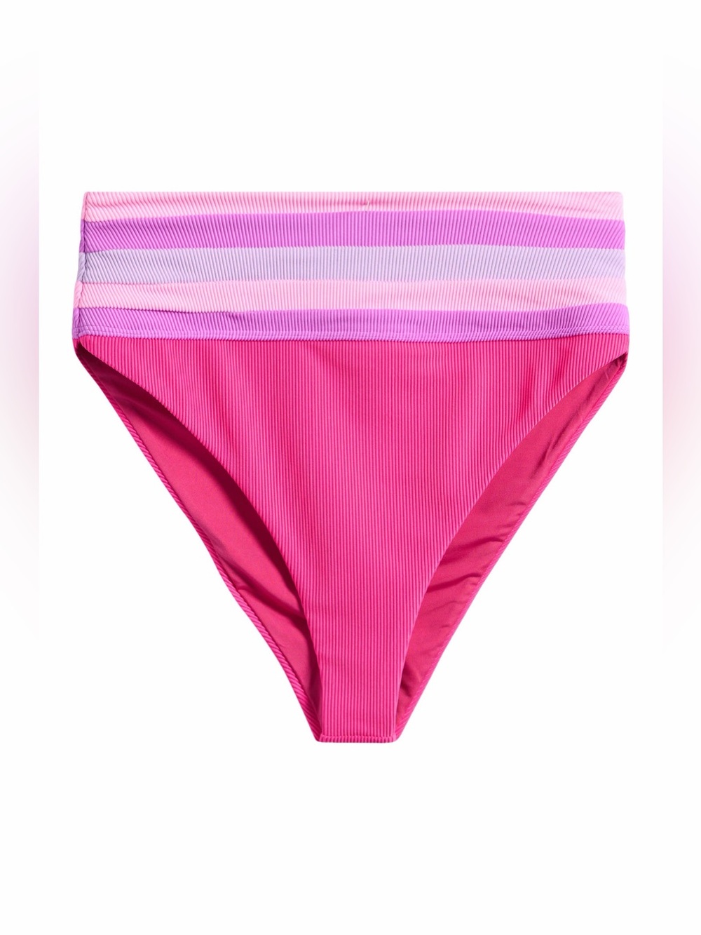 New! Beach Riot Millie High-Waist Bikini Bottom Raspberry Colorblock 3415 - Picture 5 of 10
